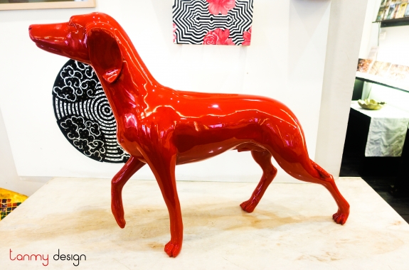 Hand-made lacquered dog 